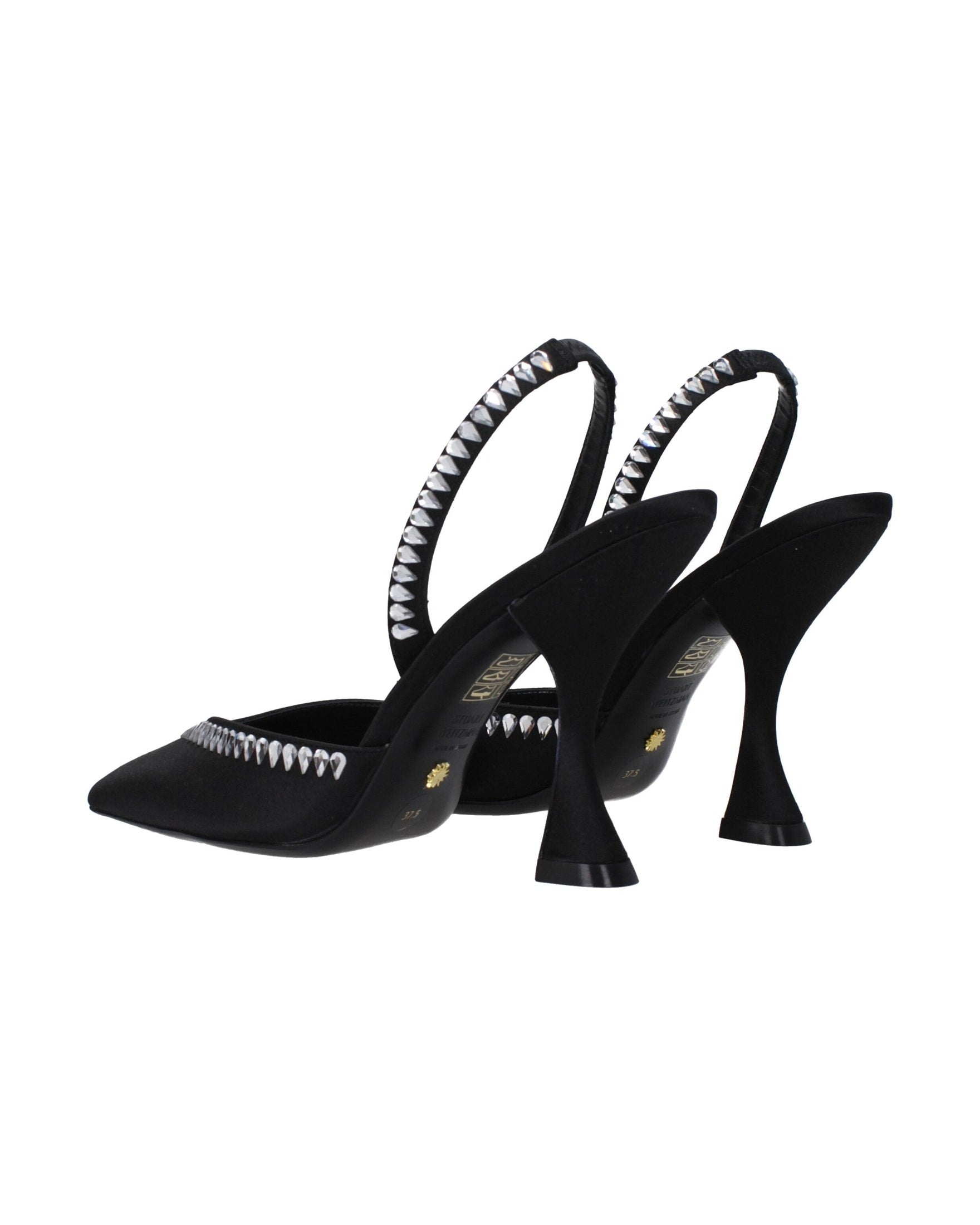 Stuart Weitzman Black Satin Stiletto Heel Glam Steals