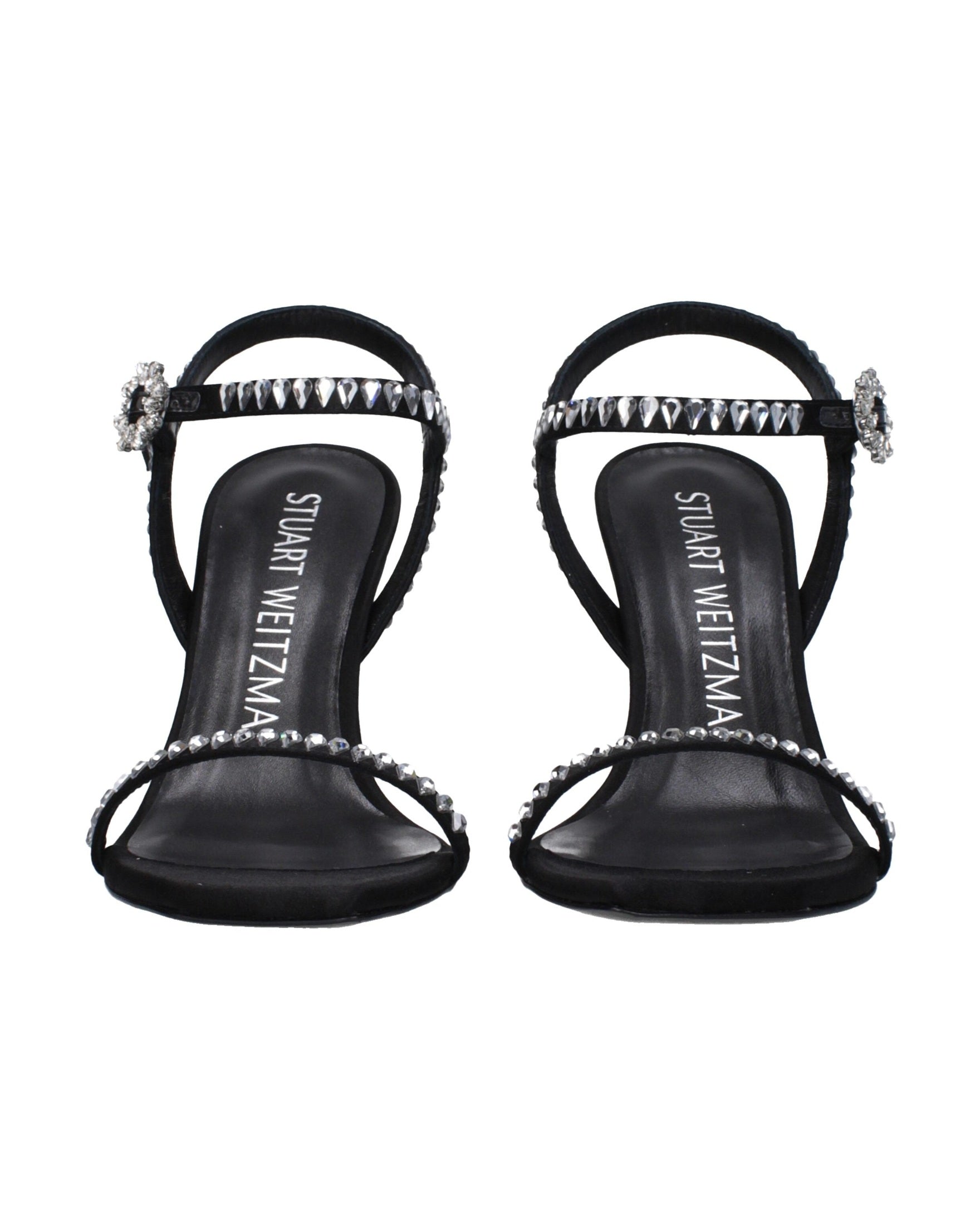 Stuart Weitzman Black Satin Stiletto Heel Glam Steals