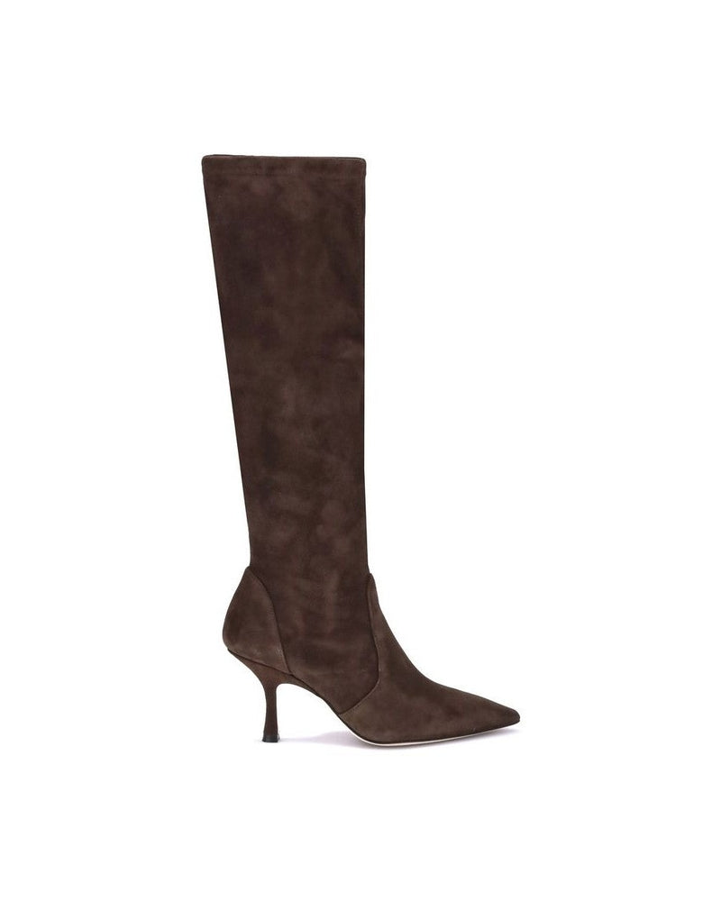 Stuart Weitzman Brown Calf Leather Bos Taurus High Heel Boots Glam Steals