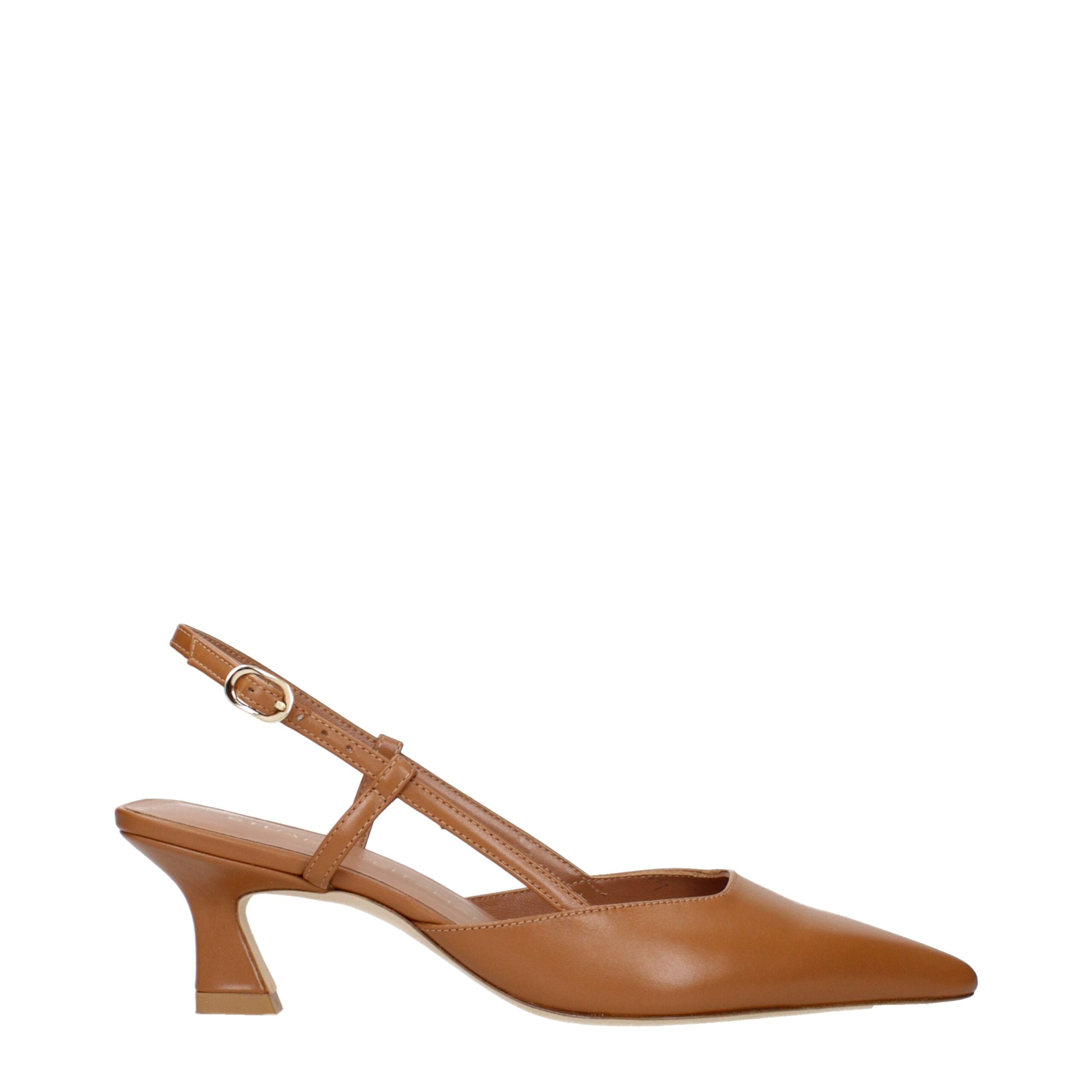 Stuart Weitzman Brown Leather Mid Heel Pumps Glam Steals