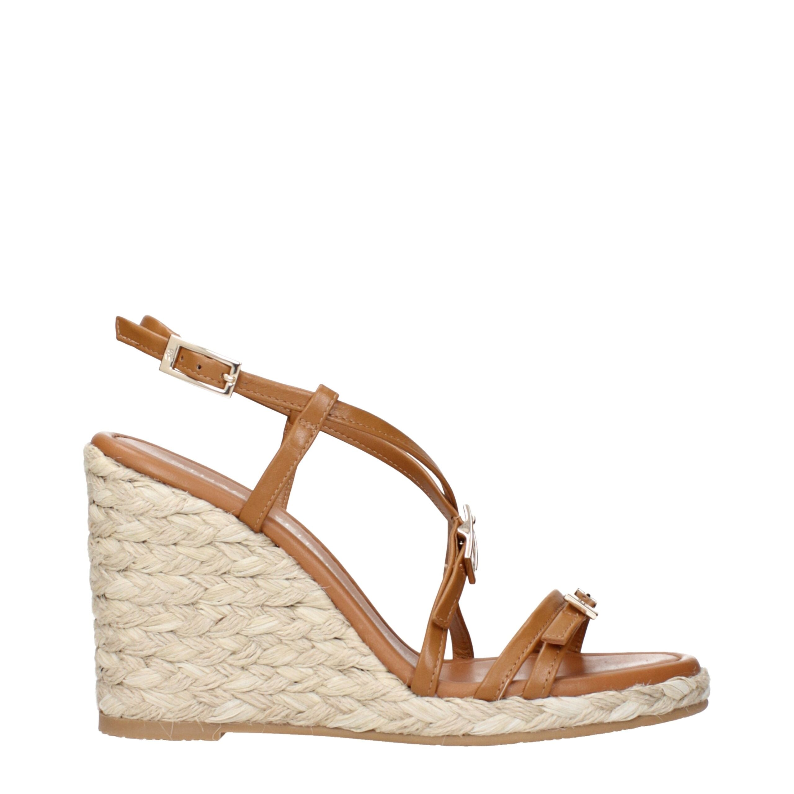 Stuart Weitzman Brown Leather Wedges Sandals Glam Steals