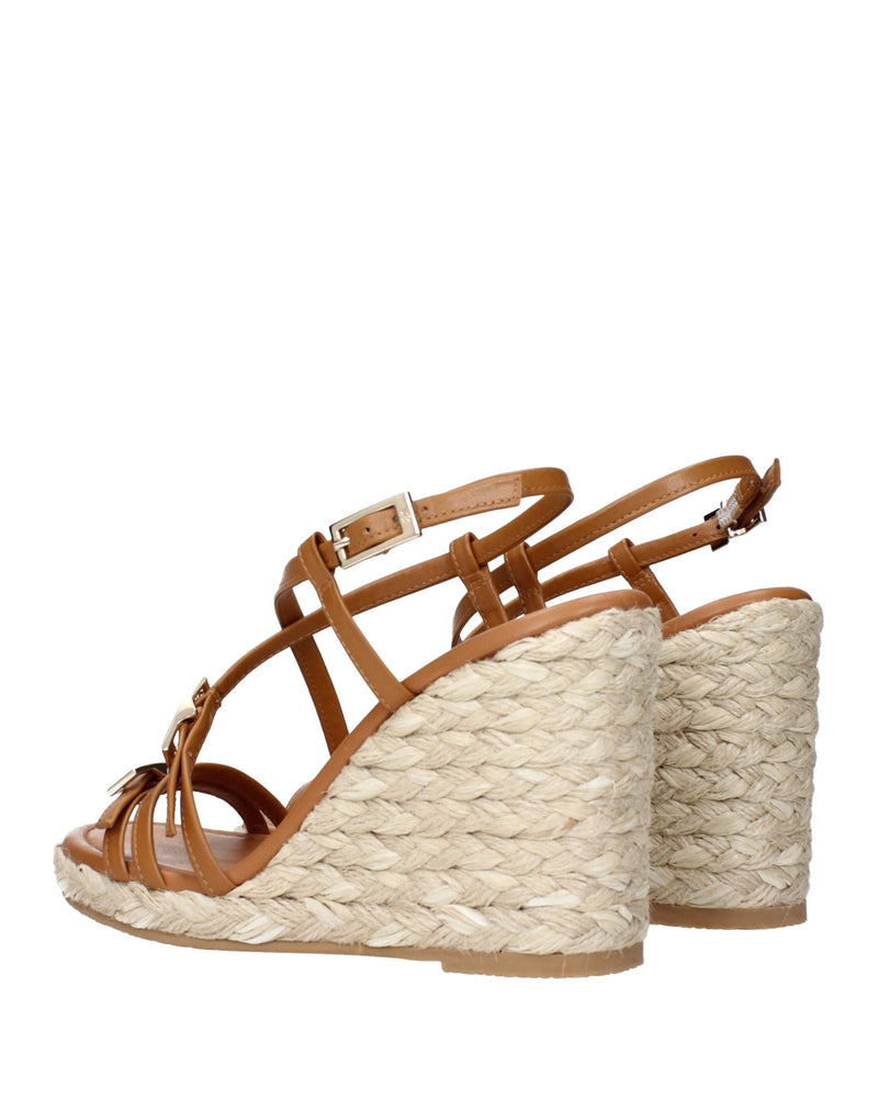 Stuart Weitzman Brown Leather Wedges Sandals Glam Steals