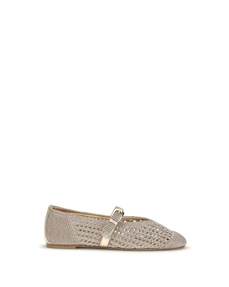 Stuart Weitzman Gold Fabric Ballet Flats Glam Steals
