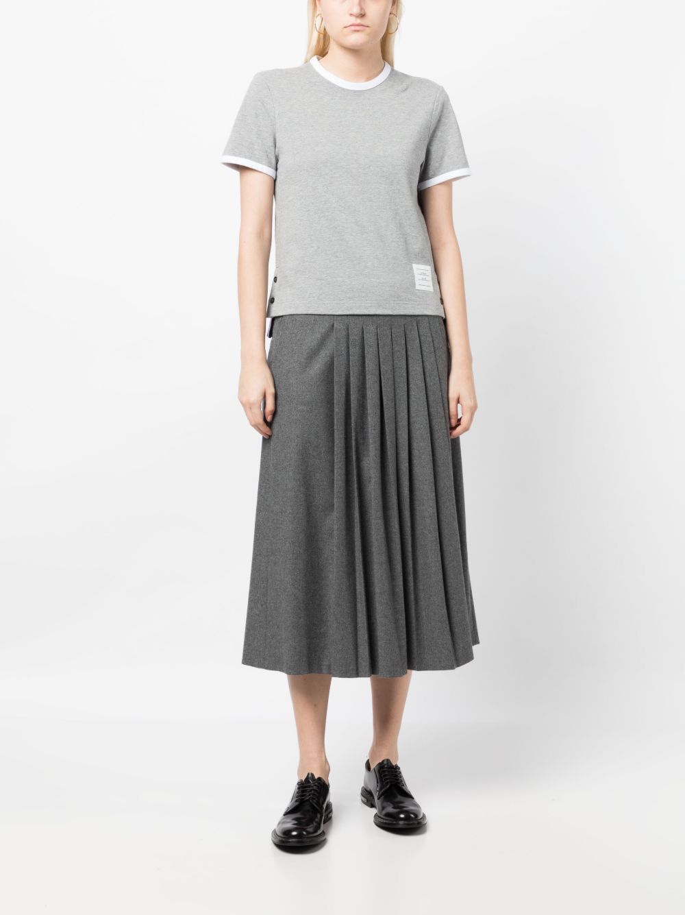 Thom Browne Grey T-Shirt And Polo Glam Steals