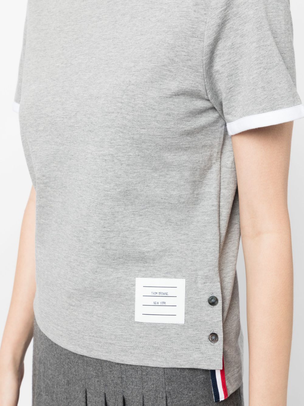 Thom Browne Grey T-Shirt And Polo Glam Steals