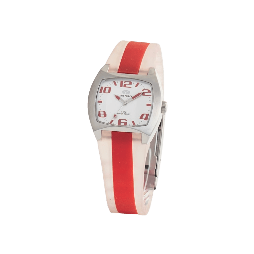 Time Force Red Rubber Watch Glam Steals