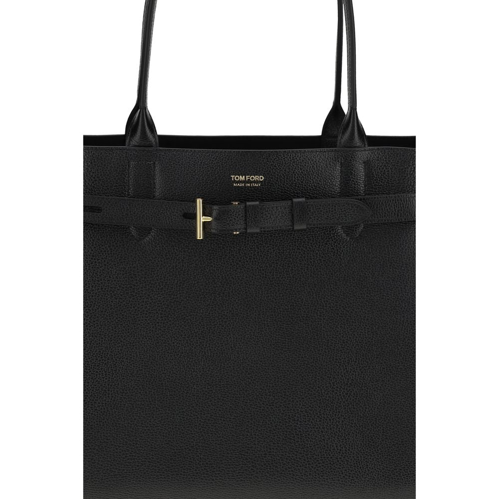 Tom Ford Black Calf Leather Bos Taurus Shoulder Bag Glam Steals