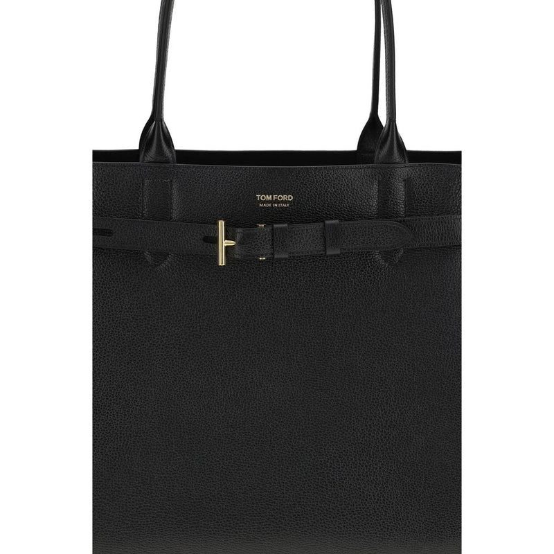 Tom Ford Black Calf Leather Bos Taurus Shoulder Bag Glam Steals