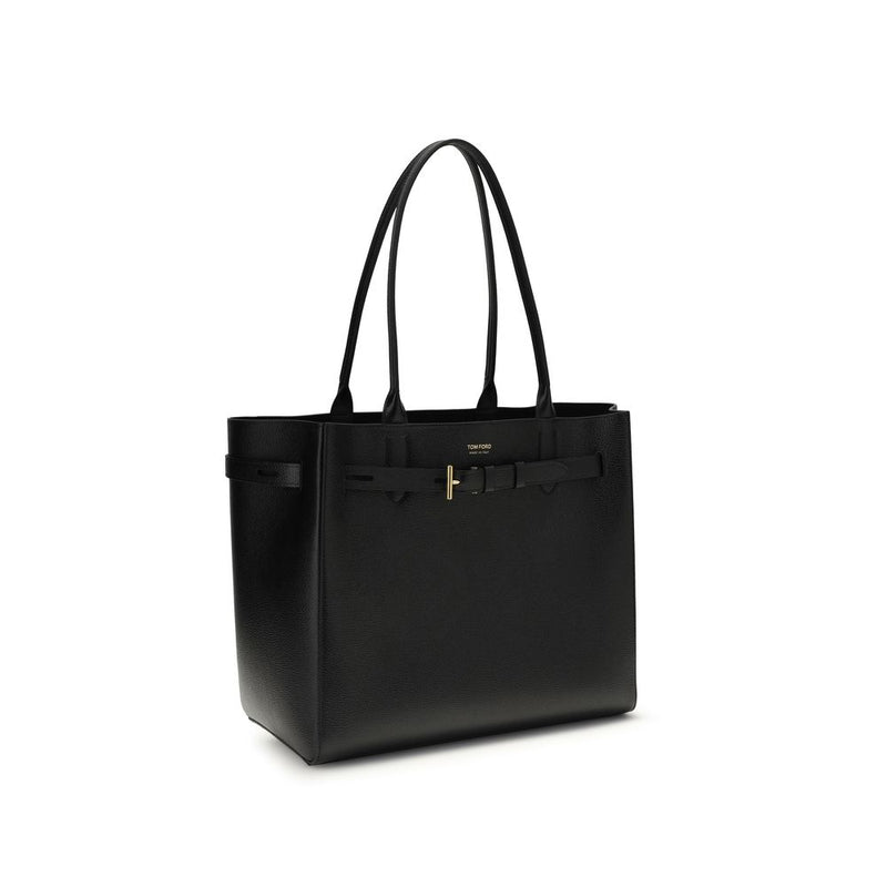 Tom Ford Black Calf Leather Bos Taurus Shoulder Bag Glam Steals
