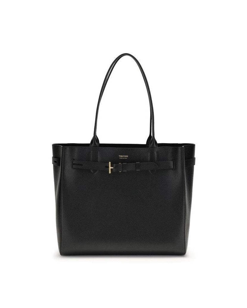 Tom Ford Black Calf Leather Bos Taurus Shoulder Bag Glam Steals