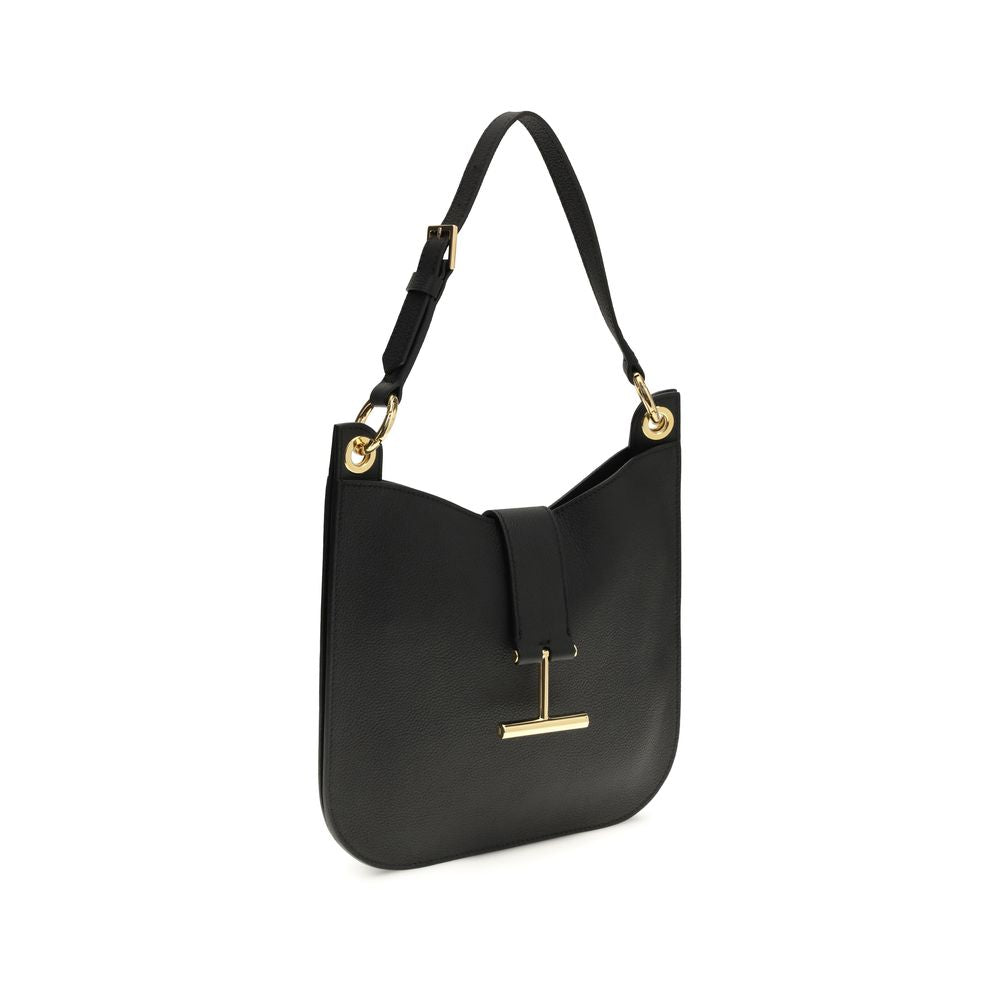 Tom Ford Black Calf Leather Bos Taurus Shoulder Bag Glam Steals