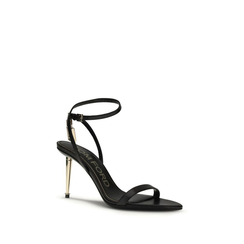 Tom Ford Black Goatskin Stiletto Heel Sandals Glam Steals
