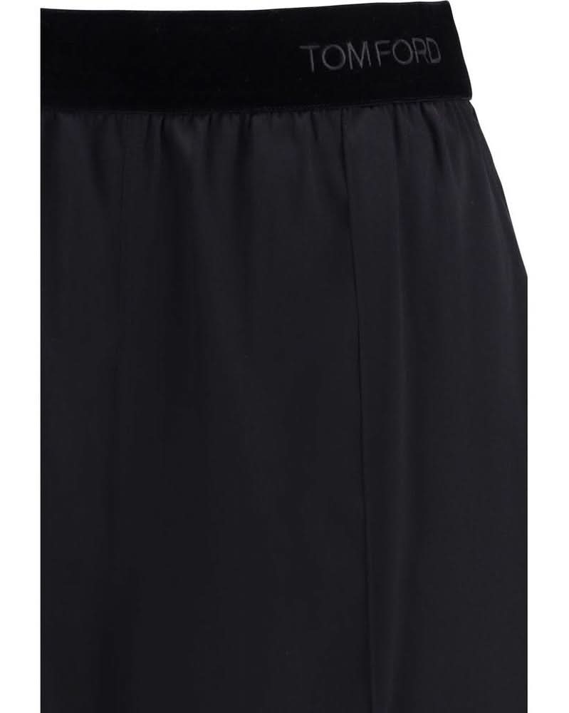 Tom Ford Black Silk Pant Trousers