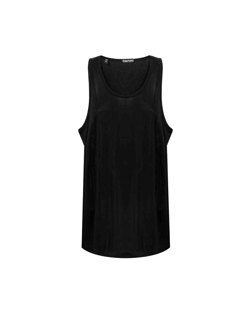 Tom Ford Black Viscose Tank Top Glam Steals