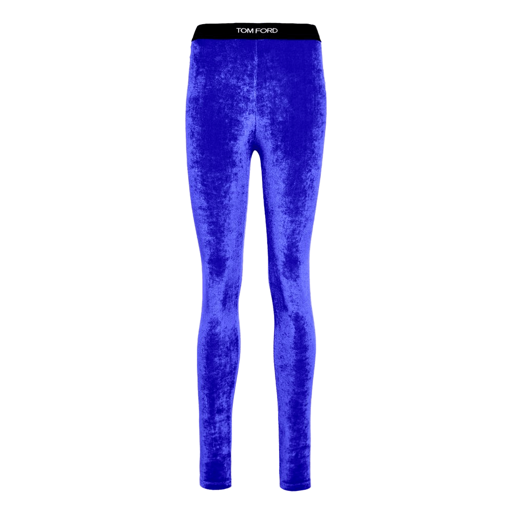 Tom Ford Blue Viscose Leggings Glam Steals