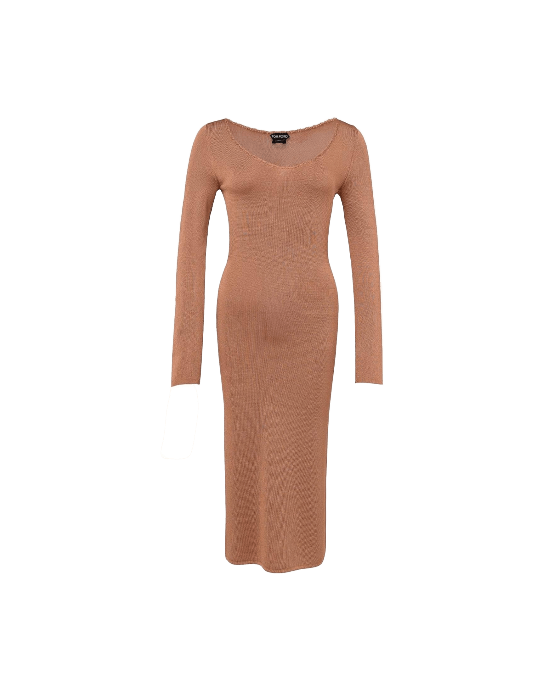 Tom Ford Orange Viscose Long Glam Steals