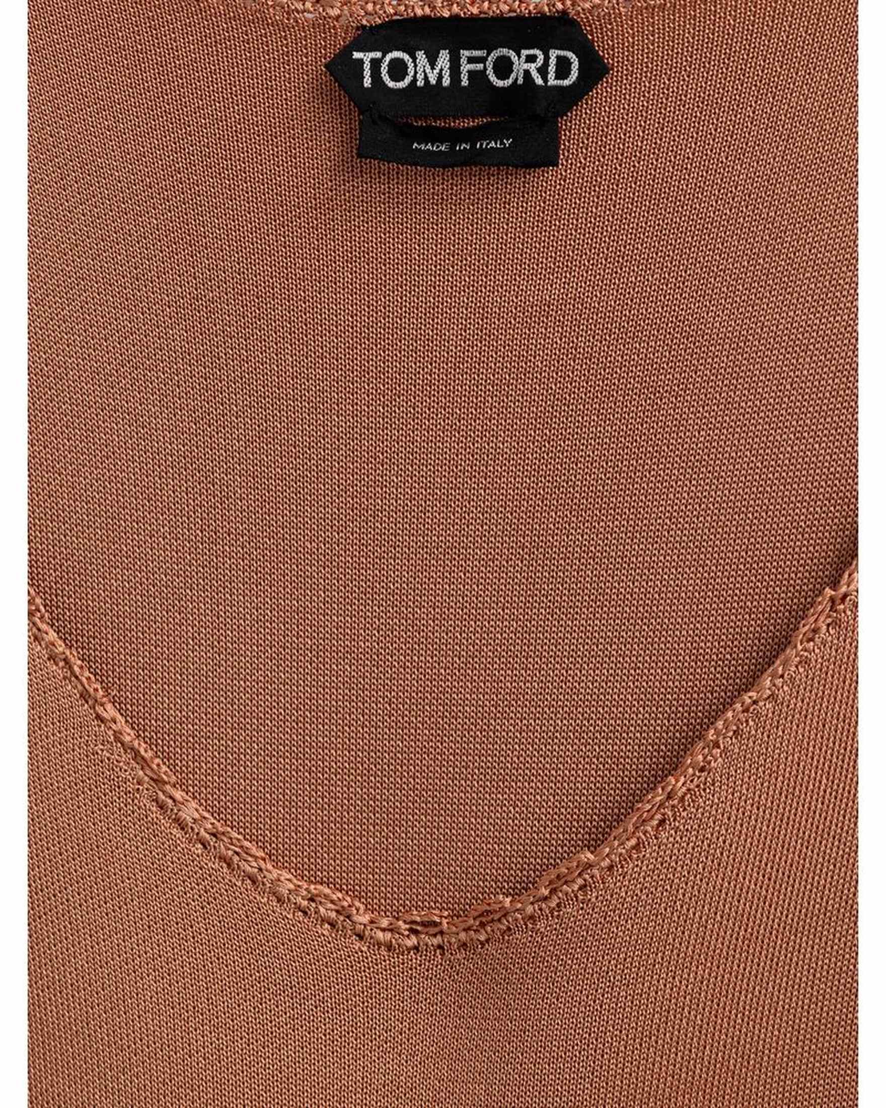 Tom Ford Orange Viscose Long Glam Steals
