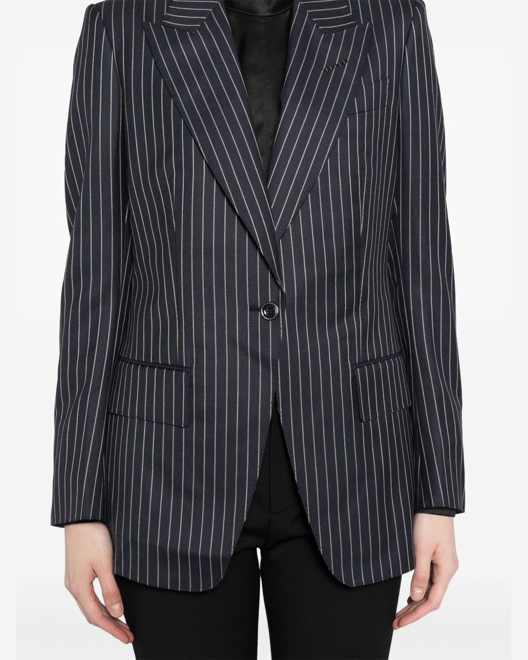 Tom Ford Pinstripe Single Breasted Blazer Glam Steals