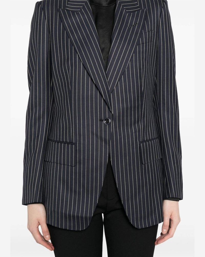 Tom Ford Pinstripe Single Breasted Blazer Glam Steals