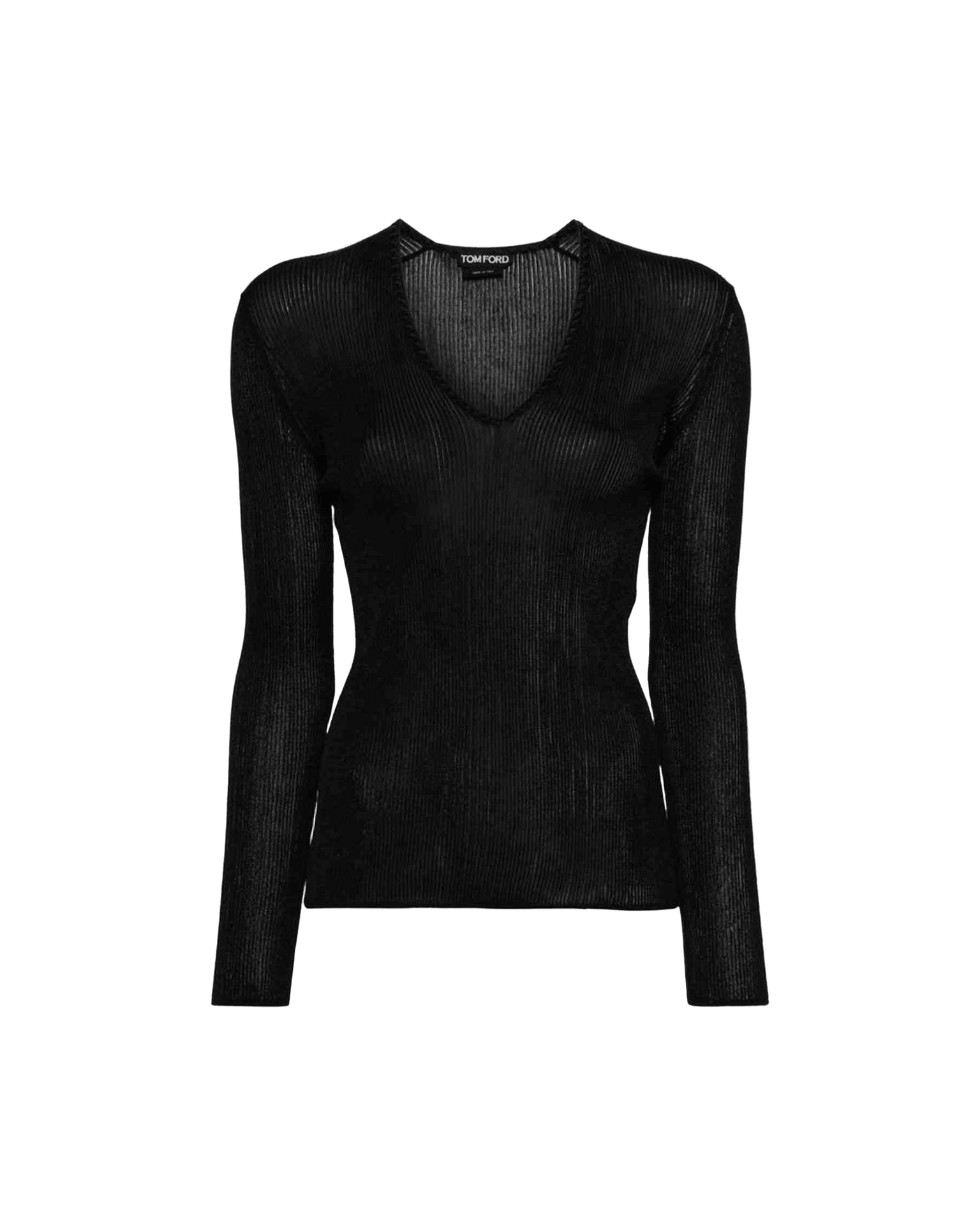 Tom Ford Sheer Fine Ribbed Top Glam Steals