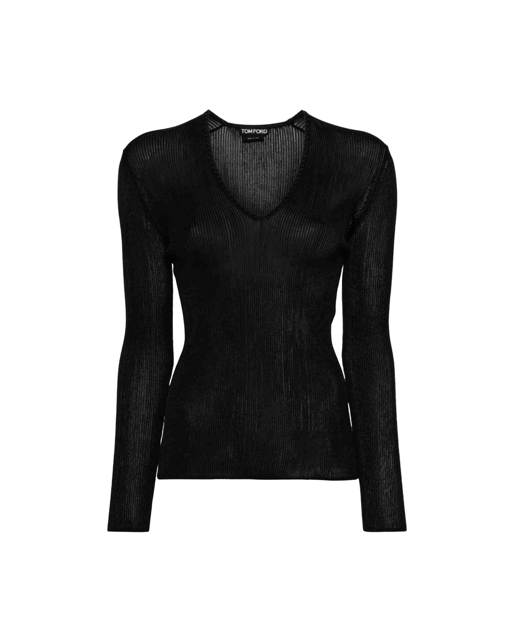 Tom Ford Sheer Fine Ribbed Top Glam Steals