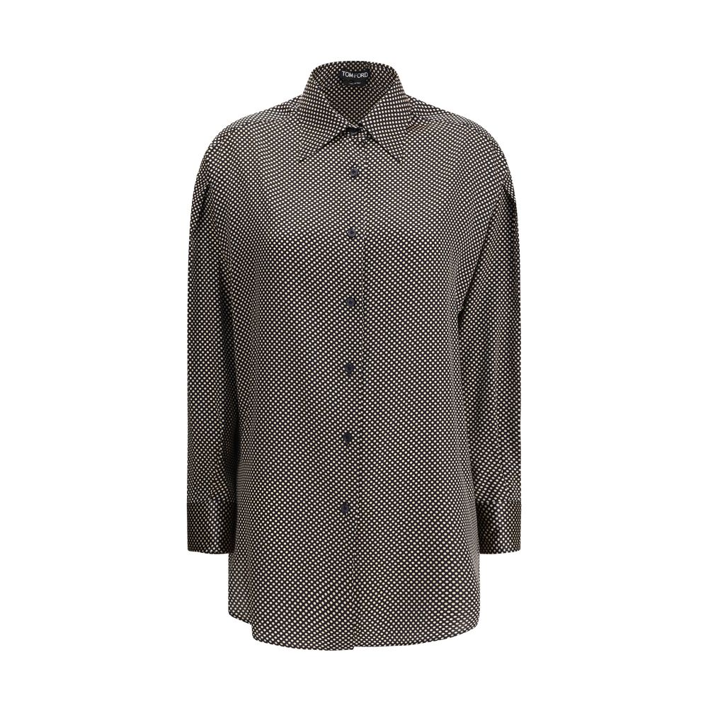 Tom Ford Silk Polka Dot Shirt Glam Steals