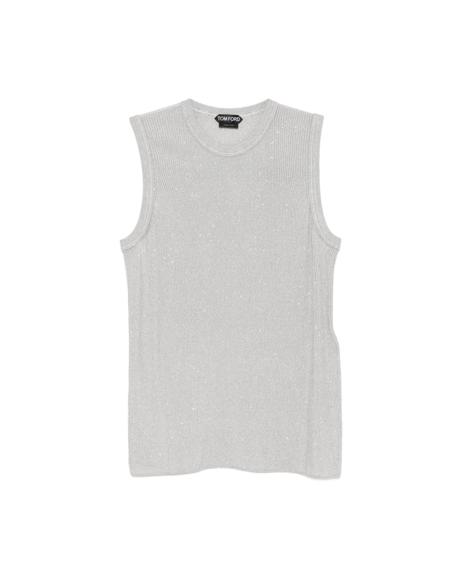 Tom Ford Silver Top Tank Tops