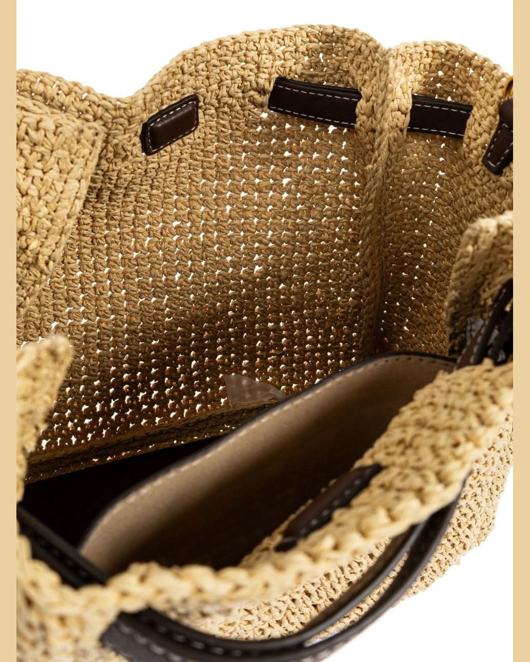 Tory Burch Romy Straw Bucket Bag Glam Steals