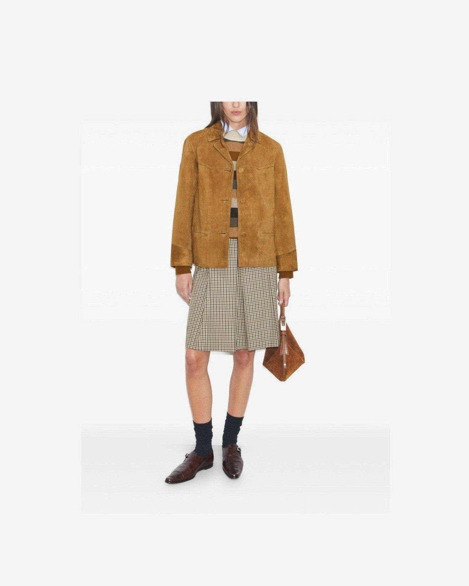 Tory Burch Brown Leather Jacket Glam Steals