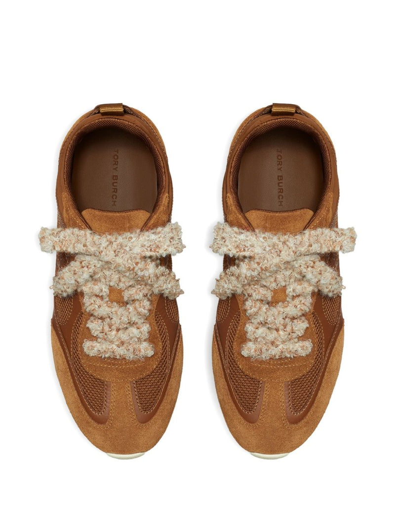 Tory Burch Brown Leather Sneakers Glam Steals