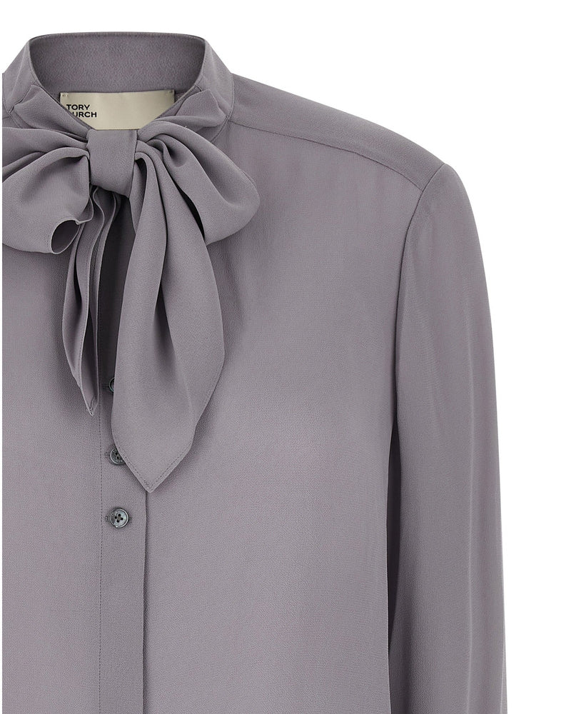 Tory Burch Georgette Bow Blouse Shirts