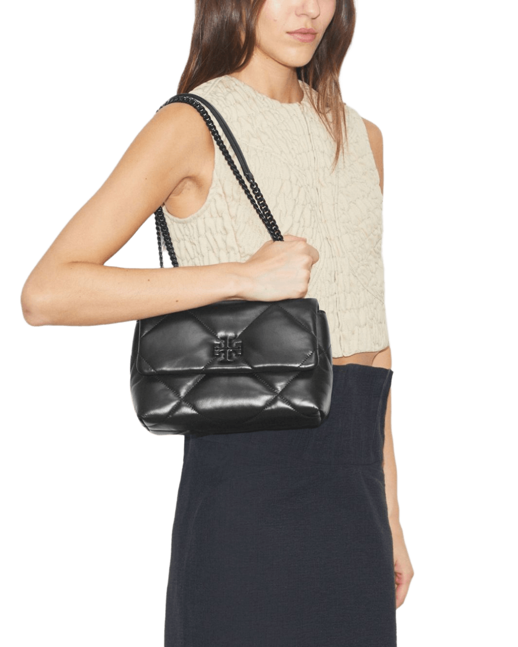 Tory Burch Kira Diamond leather shoulder bag Glam Steals