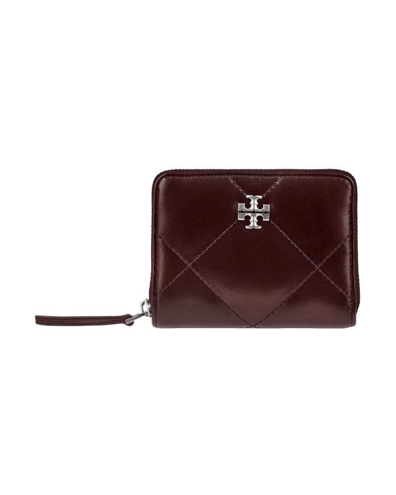 Tory Burch Kira Small Wallet With Diamond Quilting And Full Zip Closure Glam Steals