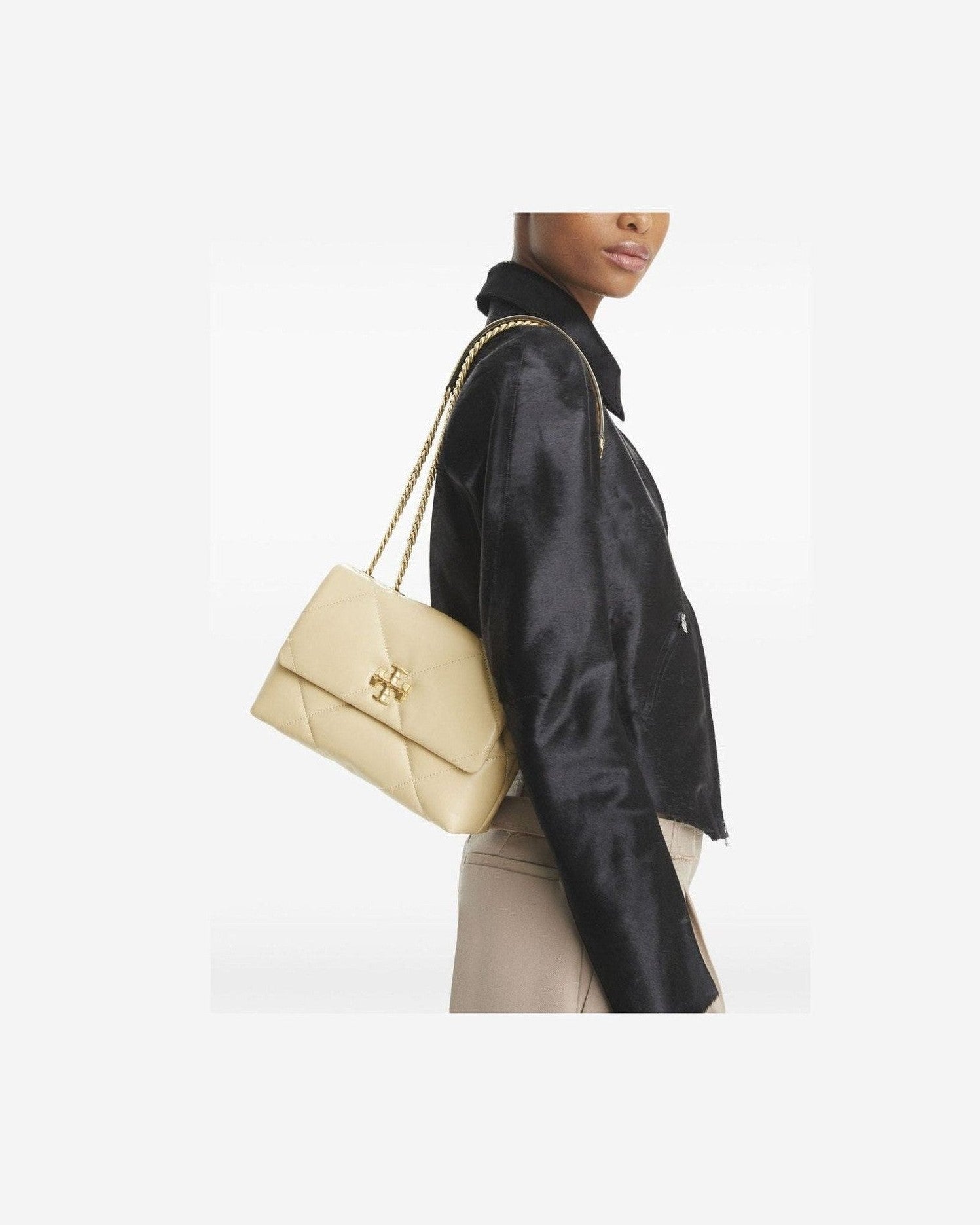 Tory Burch Leather Kira Diamond Small Shoulder Bag Glam Steals