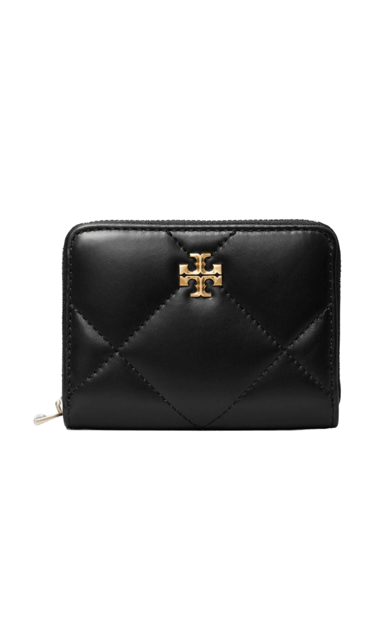 Tory Burch Leather Kira Diamond Zipped Wallet Glam Steals