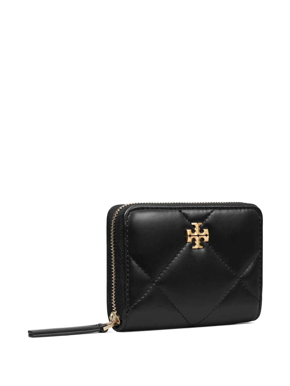 Tory Burch Leather Kira Diamond Zipped Wallet Glam Steals