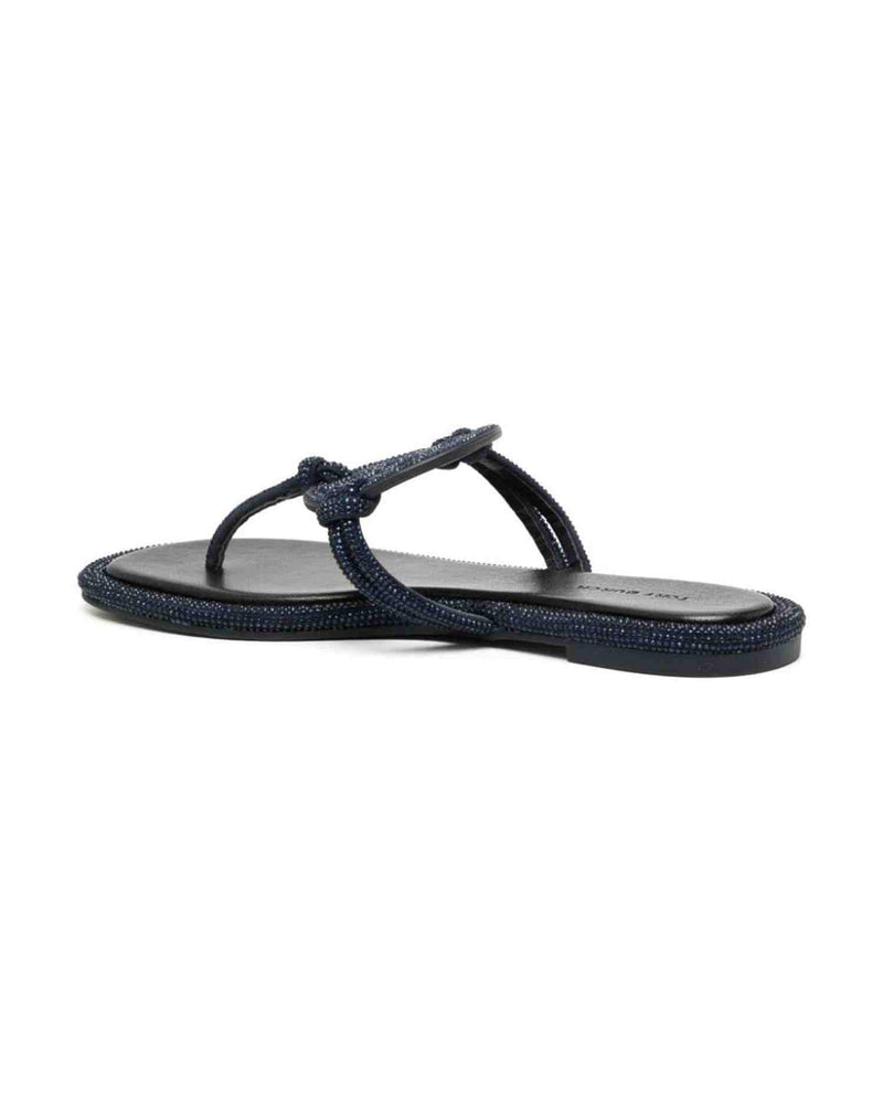 Tory Burch Leather Miller Thong Sandals Glam Steals