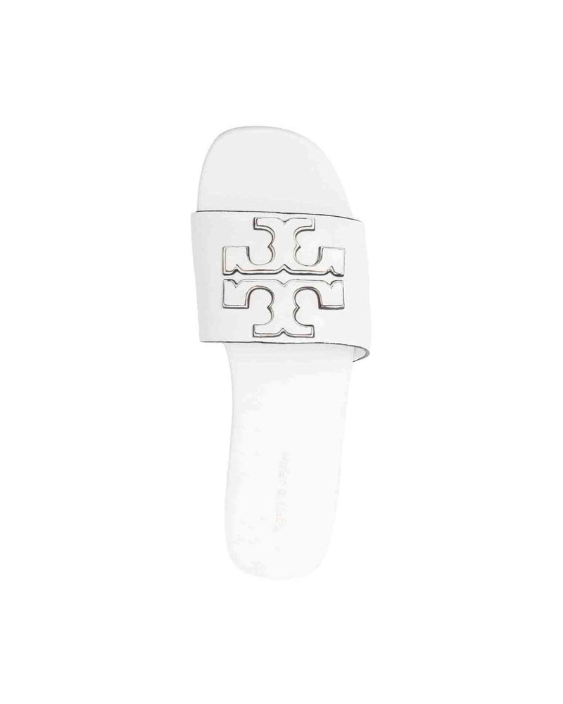 Tory Burch Logo Embossed Slides Glam Steals