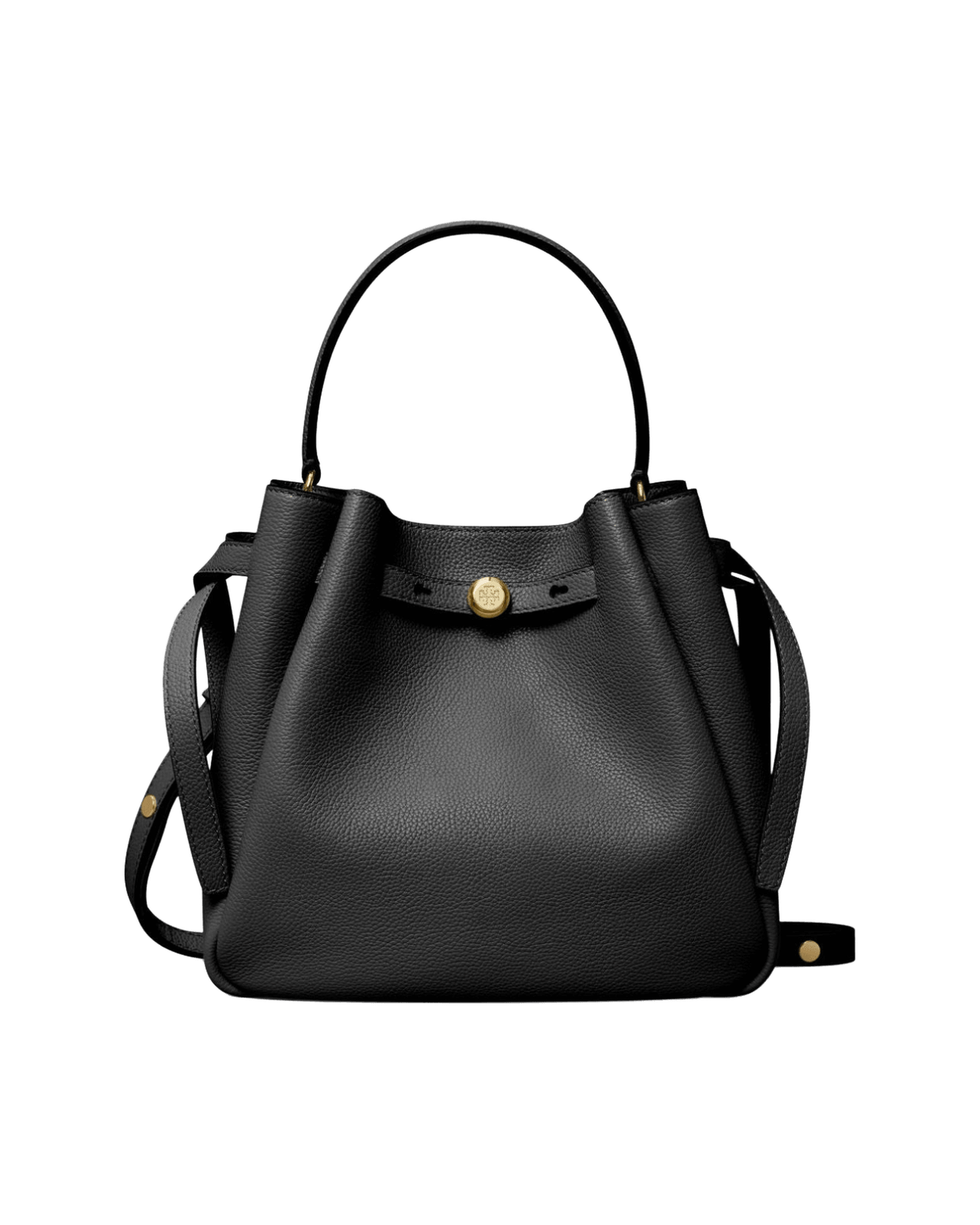 Tory Burch Romy Pebbled Bucket Bag Glam Steals