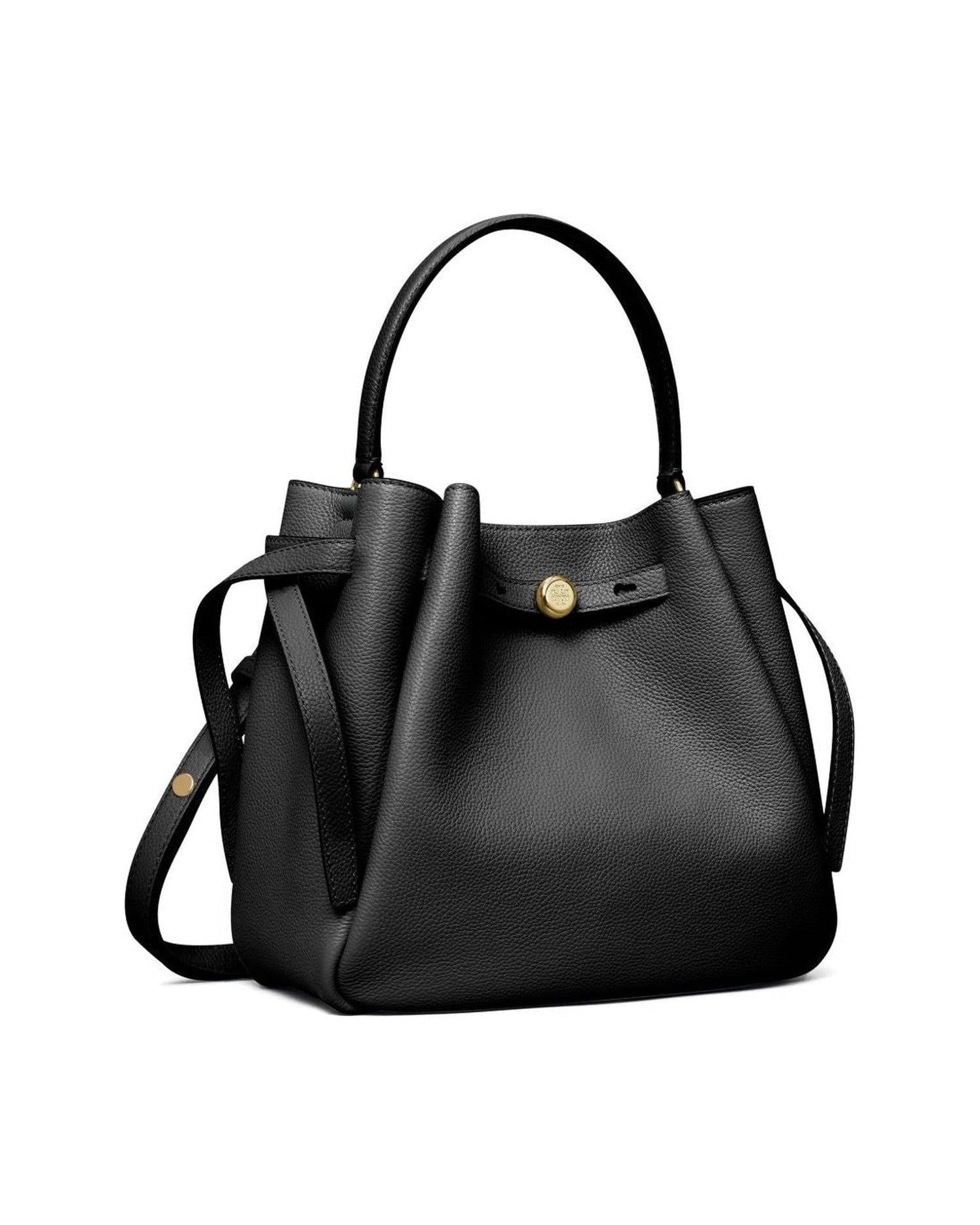 Tory Burch Romy Pebbled Bucket Bag Glam Steals