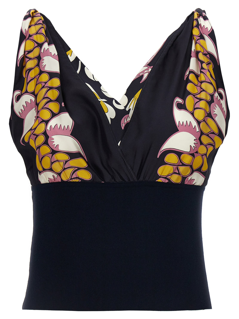 Tory Burch Silk Printed Top Glam Steals