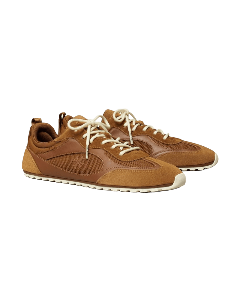 Tory Burch Brown Sneakers Leather Glam Steals