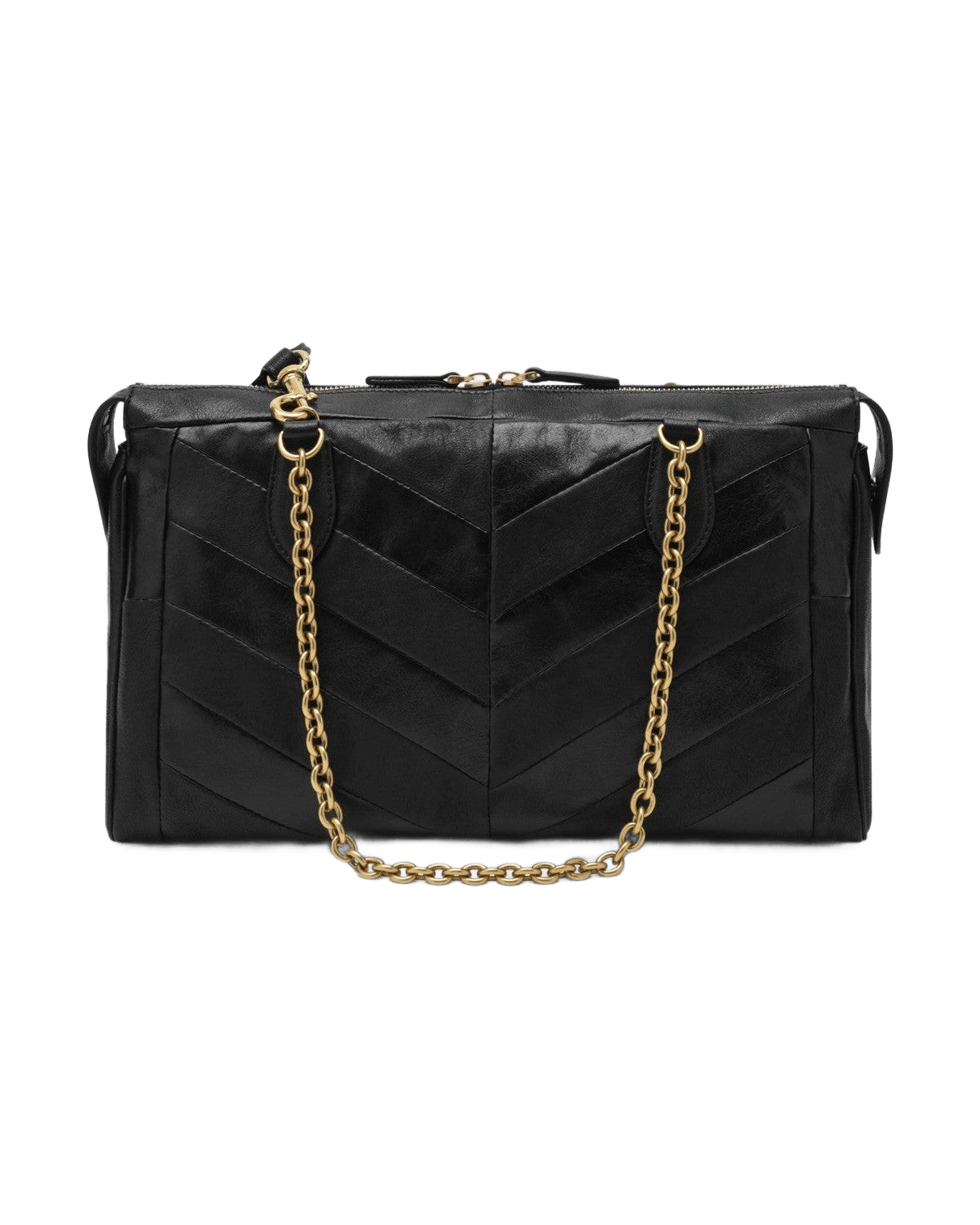 Valentino Garavani Black Panthea Bag In Chevron Pattern Nappa Glam Steals