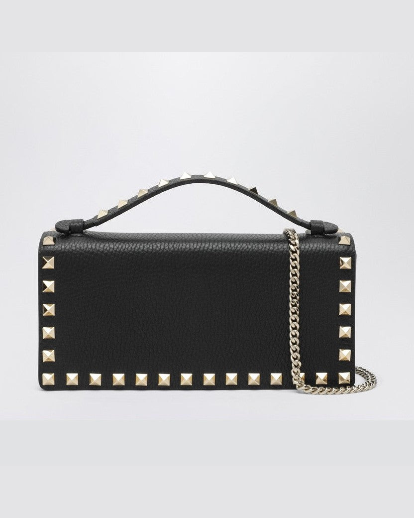Valentino Black Garavani Rockstud Wallet with Strap Glam Steals