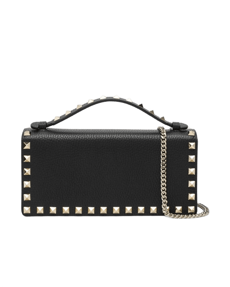 Valentino Garavani Black Rockstud Wallet With Strap Glam Steals