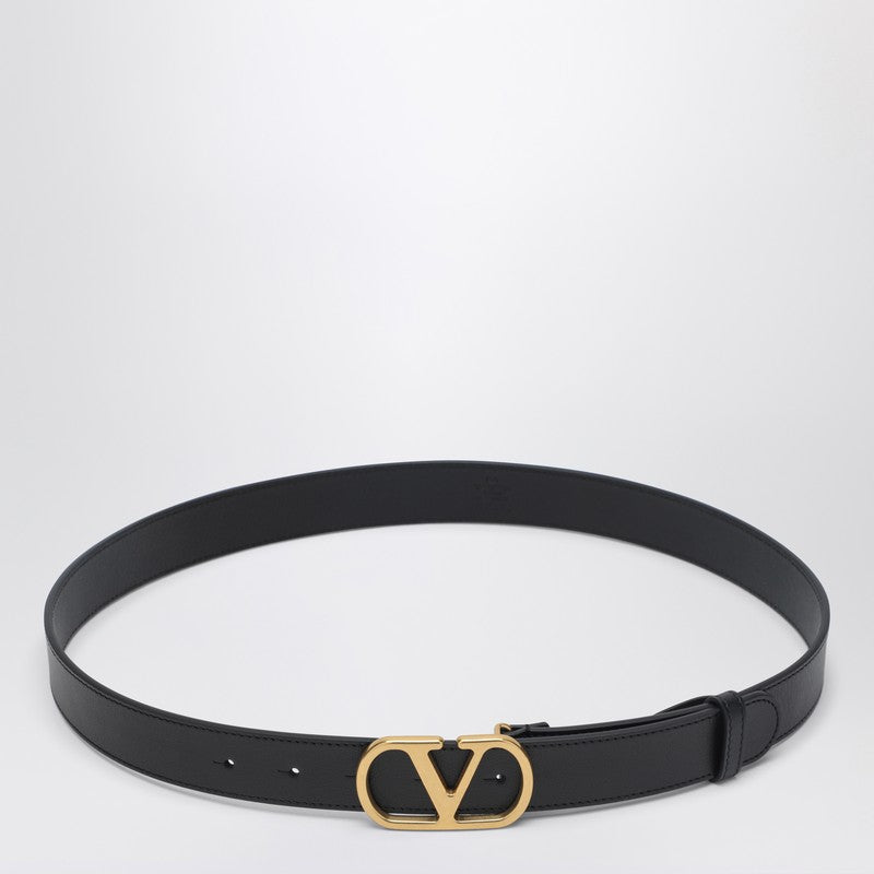 Valentino Black Garavani Vlogo Signature Belt Glam Steals