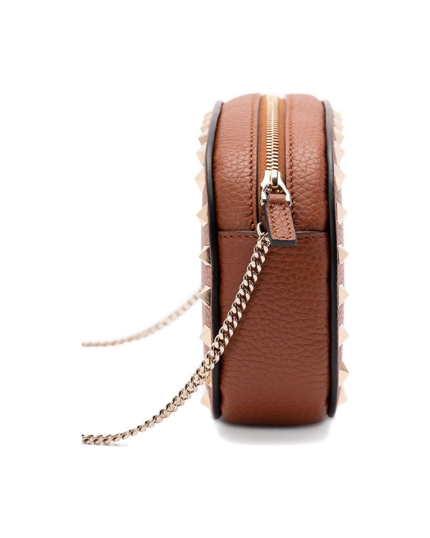 Valentino Brown Leather Garavani Bag Glam Steals
