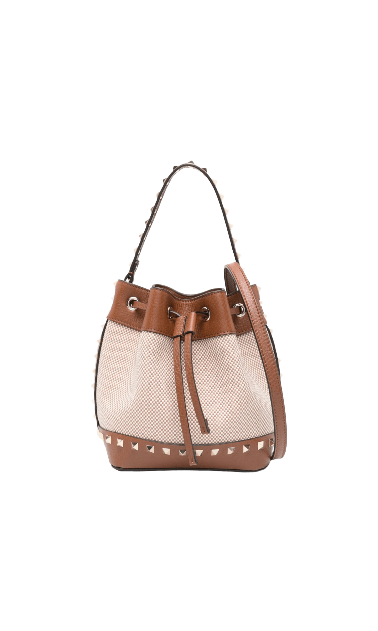 Valentino Canvas Garavani Rockstud Bucket Bag Glam Steals
