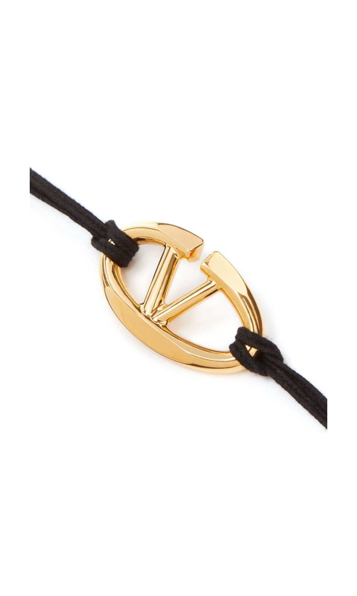Valentino Cotton Garavani V Logo Bracelet Glam Steals