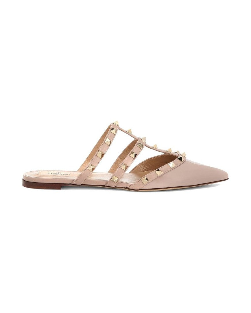 Valentino Garavani Beige Calfskin Ballet Flats